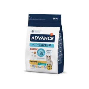 Advance Sensitive Sterilised Somonlu Kısırlaştırılmış Kedi Maması 3 Kg