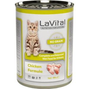 LAVİTAL TAVUKLU YAVRU KEDİ YAŞ MAMA 400GR